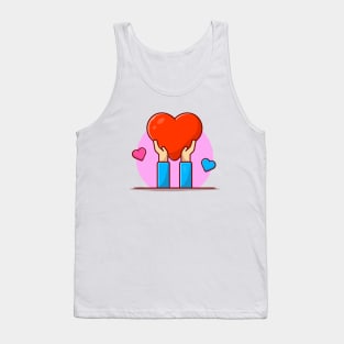 Hands With Love Cartoon Vector Icon Illustration Tank Top